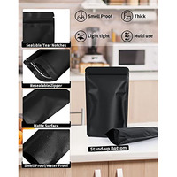 Sachets Doypack Personnalisés en Aluminium Refermables Anti-Odeur avec Fermeture Éclair 3,5x5,1 Pouces, Qualité Alimentaire, pour Stockage et Emballage d'Herbes et de Snacks