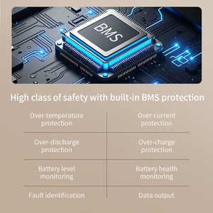 Batería de Litio para Almacenamiento de Energía en el Hogar, 25.6v 2.56kwh 100ah, IP20 Impermeable, de Pie, GPB-256100, 25.6v LiFePO4 100ah - Product Image 2