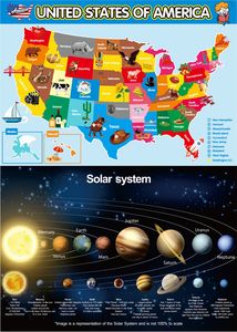 Tabla de Papel Educativa para Niños, Diagrama del Alfabeto, Horario, Reconocimiento de Números y Colores, Conoce Tu <span class=keywords><strong>Cuerpo</strong></span> - Product Image 3