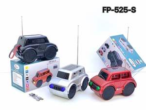 Haut-parleur Bluetooth en forme de voiture, <span class=keywords><strong>radio</strong></span> portable avec panneau solaire, fente pour carte USB et TF, pour une utilisation en extérieur et à la maison - Product Image 4