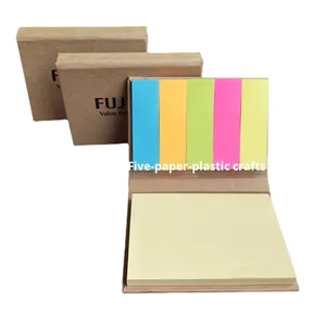 Bloc-notes créatif multi-couleurs fluorescentes, 5 couleurs, réutilisable, pour le bureau, en papier kraft, de grande valeur - Product Image 1