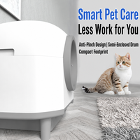 Bac à litière pour chat à nettoyage automatique 80L Extra Large Contrôle intelligent par application pour chats de 1 à 10 kg