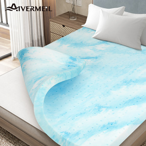Cubrecolchón de Espuma de 3 Pulgadas, Suave, Transpirable, Refrigerante, con Funda de Tela Duradera de Poliéster, Diseño Contemporáneo Minimalista para Dormitorio y Hogar - Product Image 5