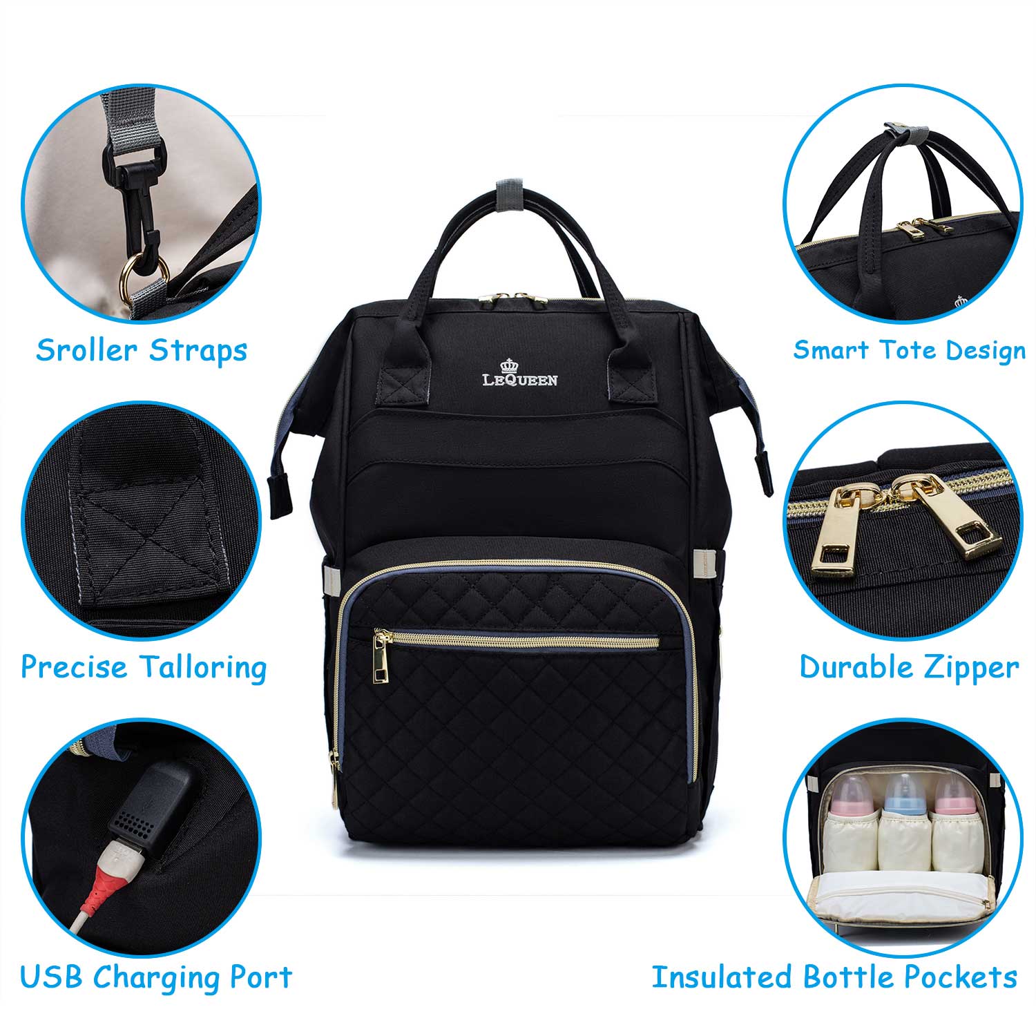 The new multifunctional mother and baby bag large capacity waterproof mommy backpack leisure mother and baby storage bag