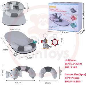 แผ่นรองนอนคว่ำสำหรับเด็ก <span class=keywords><strong>3</strong></span> in 1 พร้อมหมอนรองนั่ง ของเล่นเสริม<span class=keywords><strong>พัฒนาการ</strong></span>สำหรับเด็กแรกเกิด ของเล่นเสริมประสาทสัมผัส ของขวัญสำหรับเด็กทารกหญิงและชาย - Product Image 6