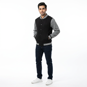 Custom Unisex FINER THREADS Varsity <b>Jacket</b> Fleece Letterman High School Bomber Style <b>Baseball</b> <b>Jackets</b> <b>Men</b> 100% Cotton Winter - Product Image 1