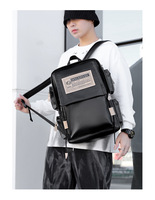 Grand sac pour ordinateur portable en cuir PU vintage de luxe personnalisé sac à dos pour ordinateur portable pour hommes d'affaires avec logo