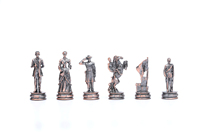 Échecs en alliage thème guerre civile antique 3.5"