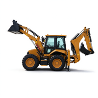 Backhoe Loader Top Brand BHL105 Heavy Duty Mesin Diesel 86kW 10500kg Efisiensi Tinggi Panjang Keseluruhan 6430mm Konstruksi