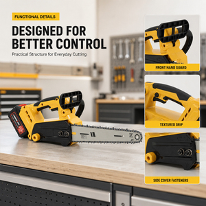 Tronçonneuse sans fil sans balais de 12 pouces, batterie au lithium 21V, scie à chaîne électrique pour la coupe du bois, utilisation en ferme et en jardin - Product Image 3