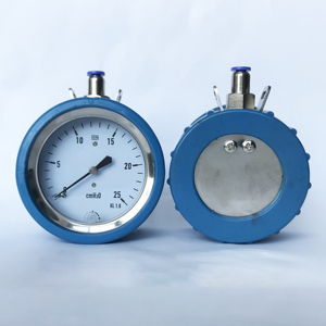 अनुकूलित डायल आकार 2.5 इंच 63mm cmH2O कैप्सूल कम दबाव नापने का यंत्र के साथ ब्लू रबर कवर - Product Image 3