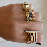 Milskye Damen Klassischer Schmuck 18k Vergoldete 925 Silber Herz Zirkon-Besetzte Ringe für Frauen