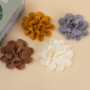 Flor de Camelia Plegada de 10 cm, Rosa de Tela Hecha a Mano, Accesorios de Joyería DIY, Materiales para Manualidades - Product Image 3