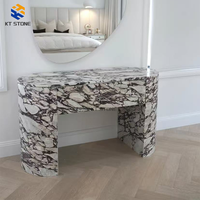 Table console en marbre KT STONE, vente en gros directe d'usine, pour maison, villa, hôtel, approvisionnement en gros, table d'entrée en marbre