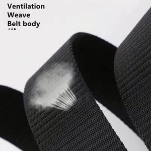 Wholesale Men's Fashionable Weave Comfortable Polyester Fabric <b>Belt</b> Steel Buckle Vintage Fashion Casual Outdoor Tactical Hunting - Product Image 3