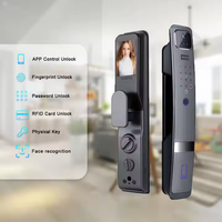 Serrure intelligente de sécurité avec reconnaissance faciale 3D, empreinte digitale, application WiFi Tuya, entrée sans clé, pour porte en bois avec contrôle d'accès