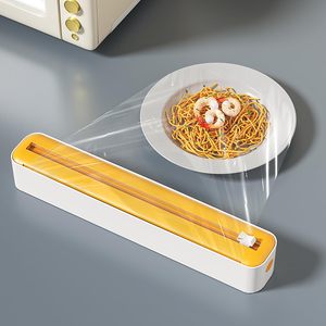 Dispensador de Plástico Adhesivo con Cortador, Práctico para Envolver Alimentos - Product Image 3
