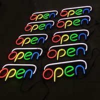 Signe publicitaire au néon de lumière LED colorée Signe LED flexible super lumineux Affichage de signe ouvert au néon coloré