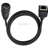 Midi 5-polige Din-Buchse auf RJ45 8 P8C Adapter kabel