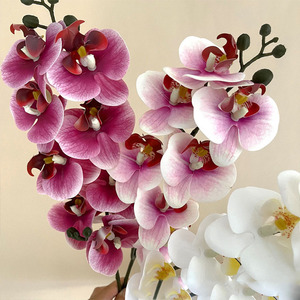 Orchidée Phalaenopsis Artificielle en Latex à 8 Têtes, Toutes Couleurs Personnalisables, Effet Naturel - Product Image 1