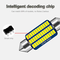 31mm 36mm 39mm 41mm Festoon C5W LED Ampoule Canbus Sans Erreur Voiture Intérieur Lecture LED Lumière Nouvelle Plaque D'immatriculation Lampes 3014 SMD