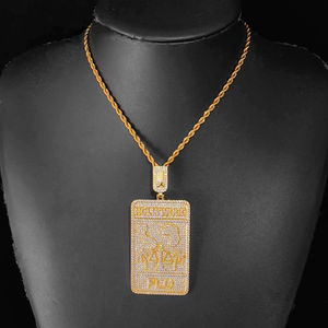 Collier pendentif de luxe en moissanite et argent sterling 925, taille brillant rond, bijoux de mode hip-hop, cadeau pour hommes et femmes - Product Image 1