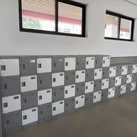 Casier scolaire extérieur en plastique ABS le plus populaire, armoire de rangement colorée pour sacs et cartables, assemblée pour l'école