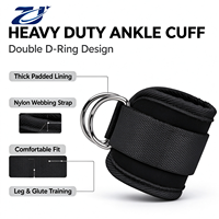 Sangle de cheville réglable pour machine à câble, paire de sangles de cheville rembourrées avec anneau en D pour exercices de fessiers en kickback à la salle de sport