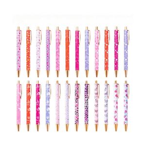 ปากกาลูกลื่นโลหะลายหัวใจแบบกำหนดเองสำหรับวันวาเลนไทน์ น่ารัก หมึกหลากสี สำหรับนักเรียนและของขวัญส่งเสริมการขาย - Product Image 1
