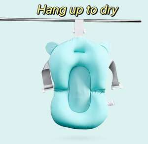 Coussin de bain pour bébé Tapis de <span class=keywords><strong>baignoire</strong></span> souple Coussin de bain antidérapant réglable Coussin de bain flottant confortable pour la peau de bébé 0-12 <span class=keywords><strong>mois</strong></span> - Product Image 5