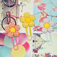 Mignon coloré PVC métal trombones bonbons couleurs fleur étudiant signets bureau Page marqueurs populaires nuances chaussures décorations