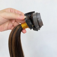 Extensions de cheveux Remy à clipser en PU sans couture, base souple, 35 % de cheveux superposés, pour un volume quotidien