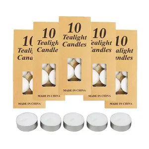 Candle factory 4Hour 10pcs red color box packing tea light candle