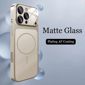 Custodia originale in vetro PC Nano opaco per <span class=keywords><strong>iPhone</strong></span> 17 Air 16 15 14 13 Pro 17Pro Max nuovo magnetico colore arancione <span class=keywords><strong>Cover</strong></span> Funda - Product Image 2