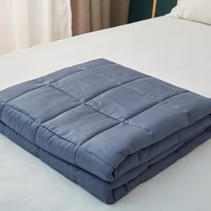 De alta calidad de China proveedor 100% de fibra de bambú de ponderada manta de cama de tamaño completo para dormir bien