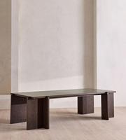 Ensemble de salle à manger de luxe personnalisé en chêne massif, table rectangulaire en placage de bois de burl et chaises à accoudoirs incurvés en velours pour la salle à manger à domicile