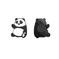 Aimants de réfrigérateur en silicone 2D et 3D personnalisés OEM ODM, aimants créatifs en forme de panda en PVC souple