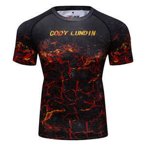 Nuovo arrivo MMA manica corta Rashguard 3D sublimazione <span class=keywords><strong>Anime</strong></span> palestra T-Shirt - Product Image 3
