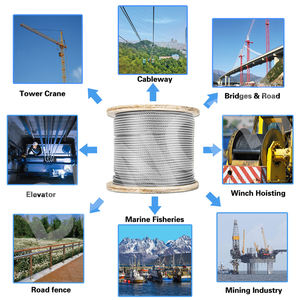 Câble métallique galvanisé à âme en acier 7x7, 1,5 mm, <span class=keywords><strong>2</strong></span>,0 mm, 3,0 mm, pour tracé de clôture et traction - Product Image 2