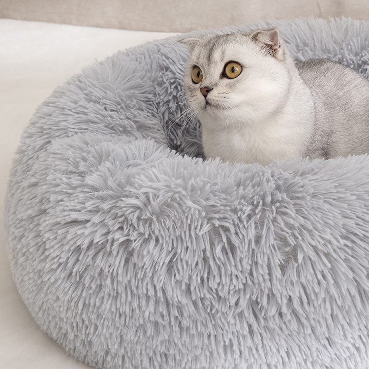 Wholesale Factory 50*50*4cm Warm Washable For Small Animal And Furry Round Pet Bed With Memory Foam For Pets