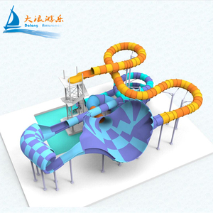 Tàu Lượn Sợi Thủy Tinh Đôi Phổ Biến Nhất Cho Công Viên Giải Trí Thương Mại Trượt Nước Cho Sân Chơi Ngoài Trời ISO9001:2008 - Product Image 2