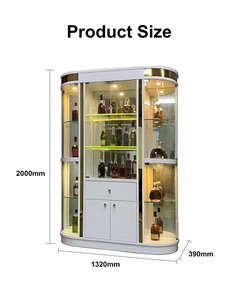 Armario de vino moderno para sala de estar, vitrina de almacenamiento de vino de lujo, armario de <span class=keywords><strong>bar</strong></span> para el hogar - Product Image 6