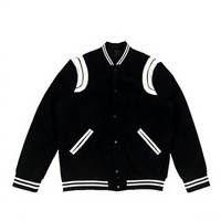 Vestes d'entraîneur en laine d'hiver pour hommes, brodées sur mesure, avec boutons, pour l'extérieur, style baseball, respirantes et coupe-vent, vente en gros