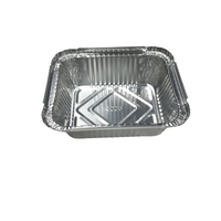 Barquette alimentaire rectangulaire jetable en aluminium RE130 260ML, bac de cuisson profond pour rôtir, cuire, réchauffer, emporter