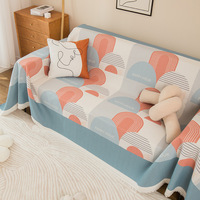 Plaid imprimé sur mesure, direct usine, luxe discret, en chenille réversible, adapté aux animaux, décoratif, style cottagecore, pour canapé