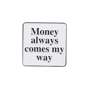 Pins Metalicos動機付けの手紙エナメルピン妖精をテーマにしたラペルピンバッグUV勤勉な人お金の最初のバッジ - Product Image 6