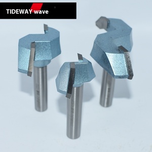 TIDEWAY pisau Bevel 45 derajat, kelas industri bentuk V dasar datar Bakelite pertukangan tepi chamfer <span class=keywords><strong>Router</strong></span> sedikit bawah datar - Product Image 3