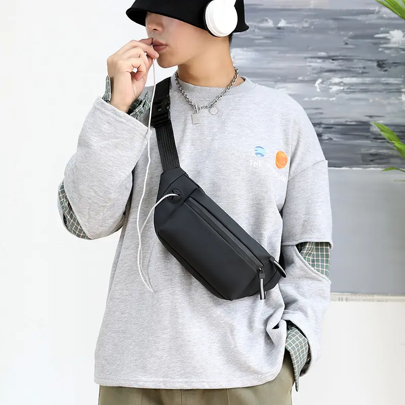 New Simple Fashion Multi Color Sports Multifunctional Expandable Men Shoulder Bag Waist Bag