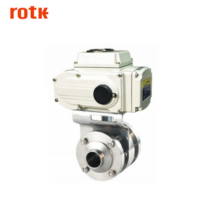 ROTK 1/2 pouces 12 VOLTS CONTINU Électrique sanitaire 3 pièces de soudure vanne papillon pour le Lait De Boisson Alcool bière - Product Image 1