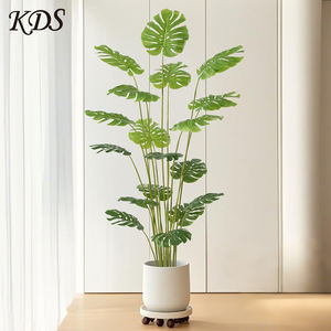 ดอกไม้ประดิษฐ์พลาสติกสำหรับตกแต่งสำนักงานต้น<span class=keywords><strong>บอน</strong></span>ไซมอนสเตราประดับพื้นผ้าไหม<span class=keywords><strong>สี</strong></span>น้ำมันใบไม้พลาสติก - Product Image 4